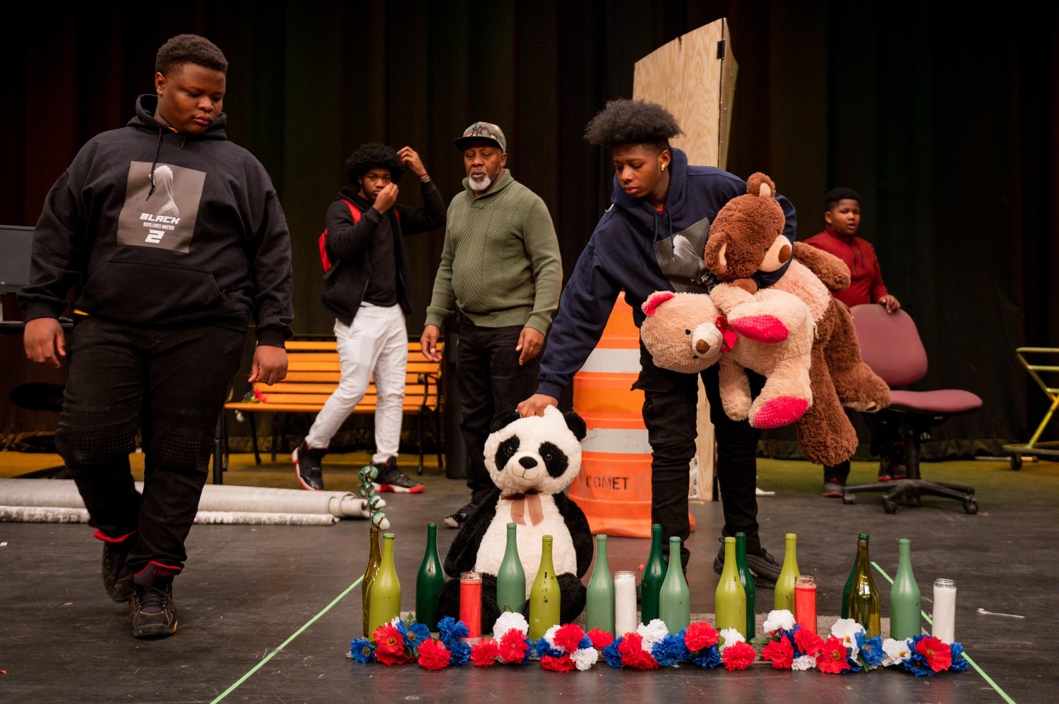 Robert Ricks Student Theater Production
His organization is called Mentors Inspiring Boys and Girls
Ricks, a playwright and author, runs an after school play production with students across Rochester. This production is called “The School to Prison Pipeline, The Stage Play”